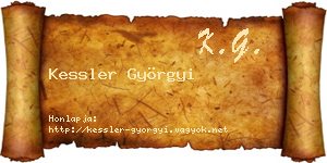 Kessler Györgyi névjegykártya